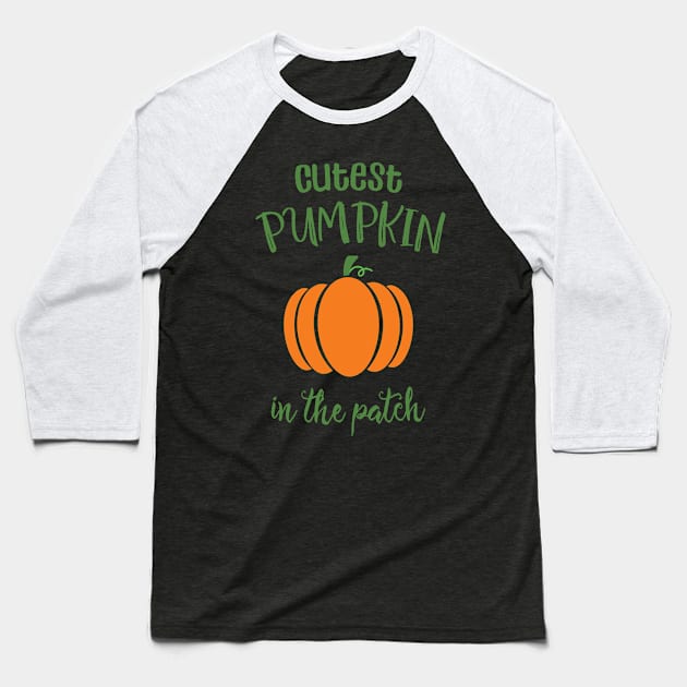 Cutest Pumpkin Baseball T-Shirt by Trapezio